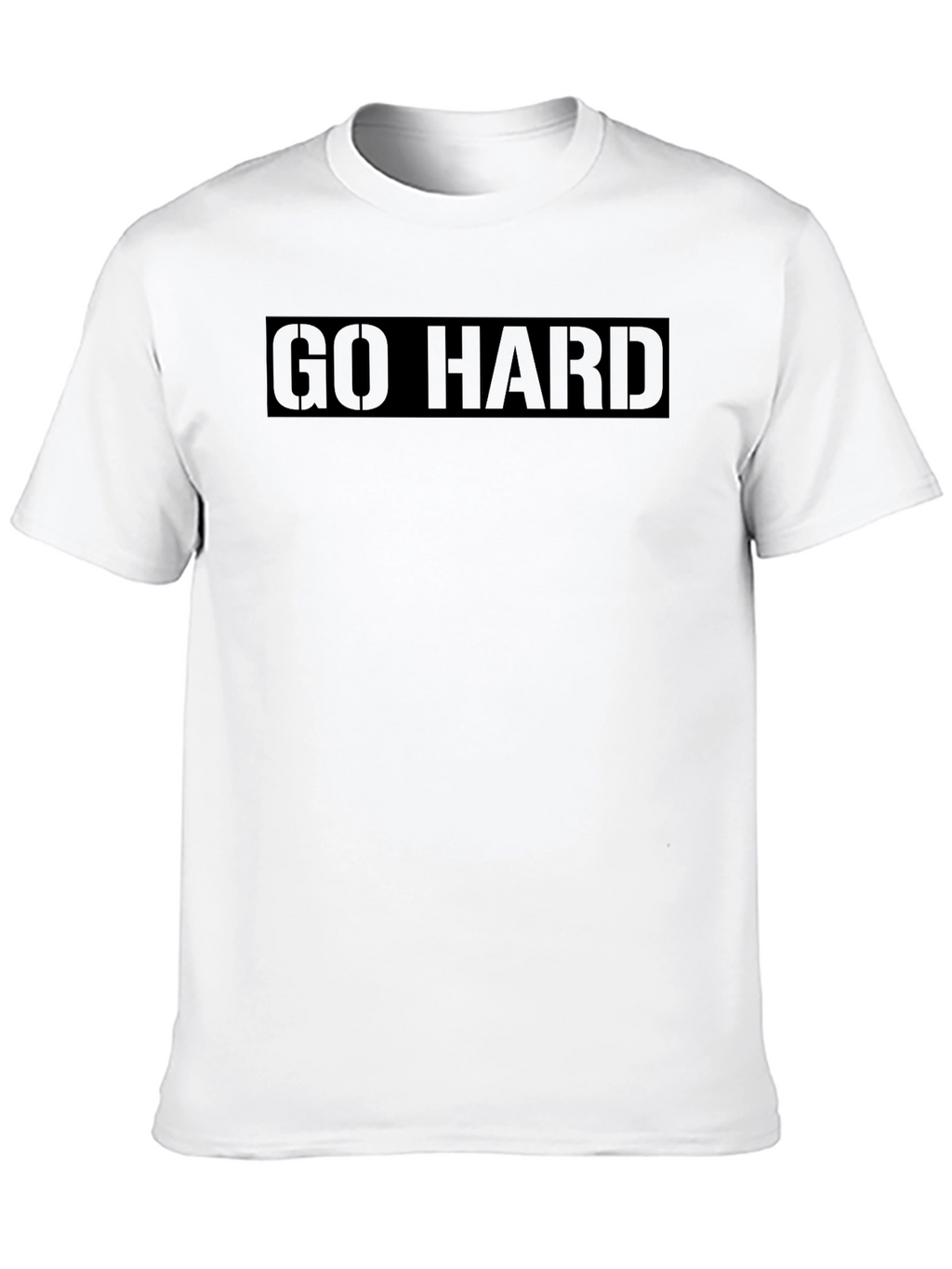 Mens Go Hard Graphic Print Black T-Shirt