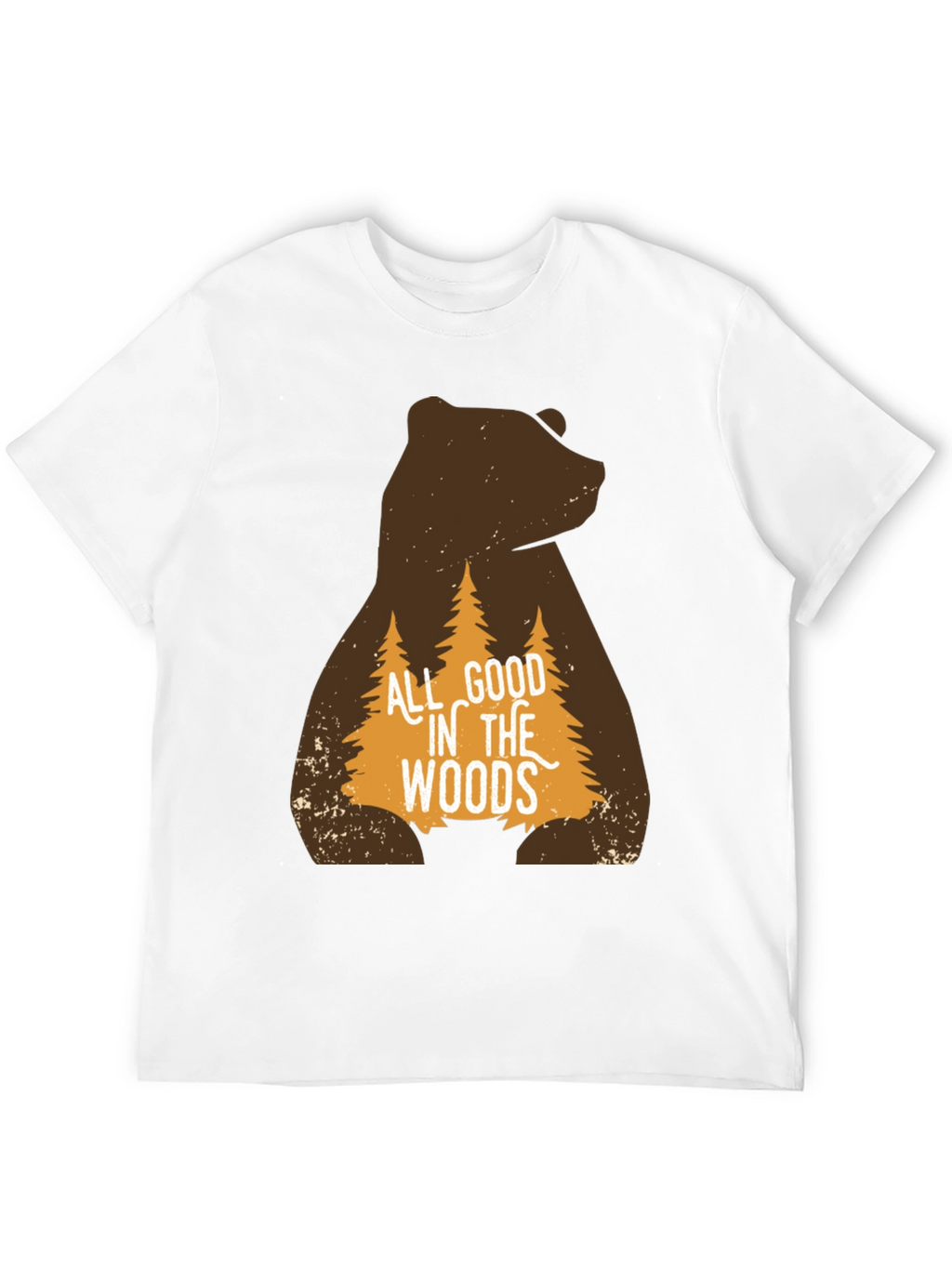 All Good in the Woods Bear Graphic T-Shirt