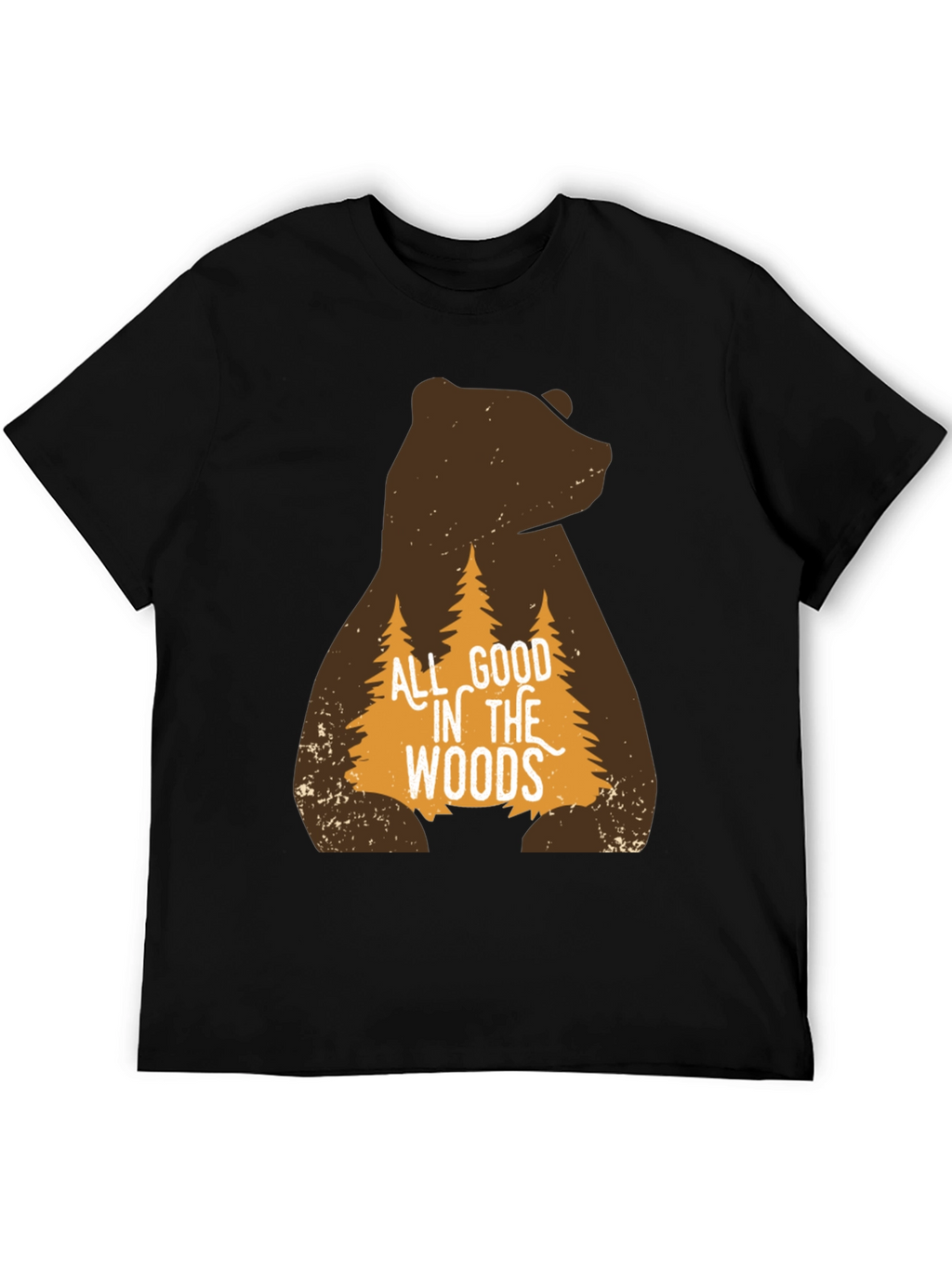 All Good in the Woods Bear Graphic T-Shirt