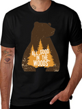 All Good in the Woods Bear Graphic T-Shirt