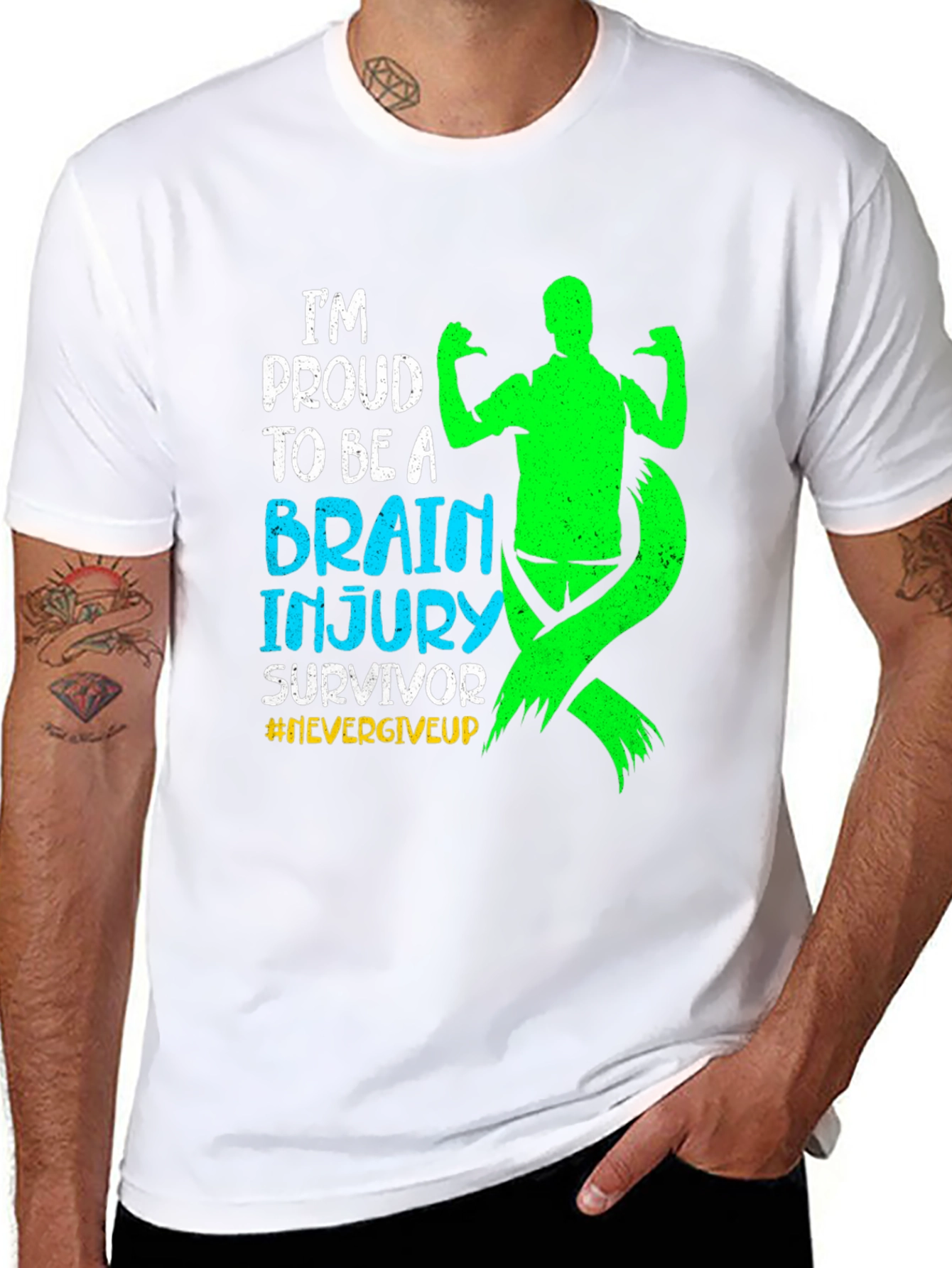 Brain Injury Survivor T-Shirt #NeverGiveUp