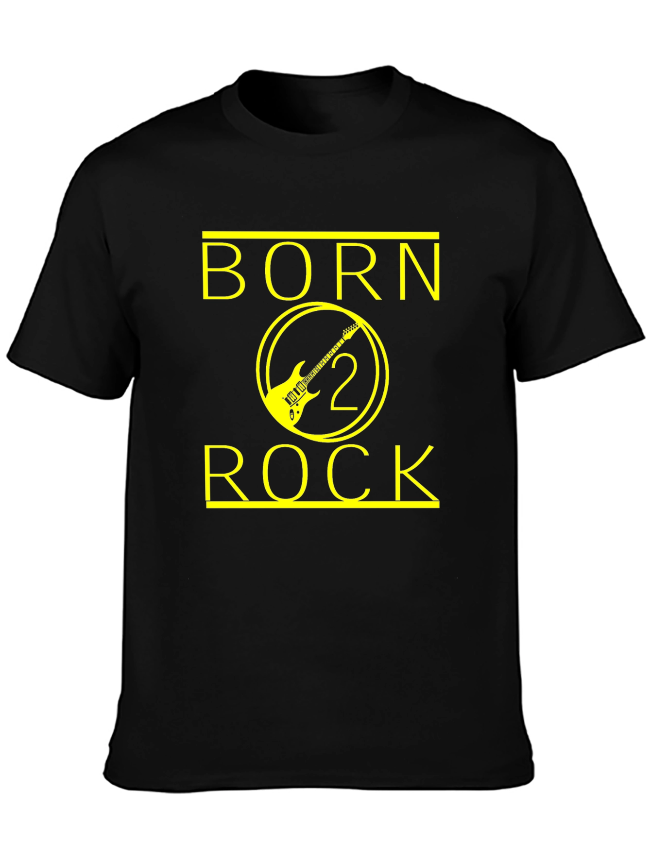 Born 2 Rock Black Graphic Tee