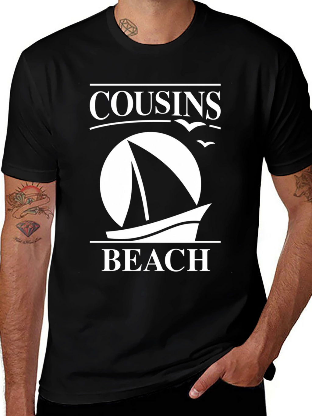 Cousins Beach Sailboat T-Shirt