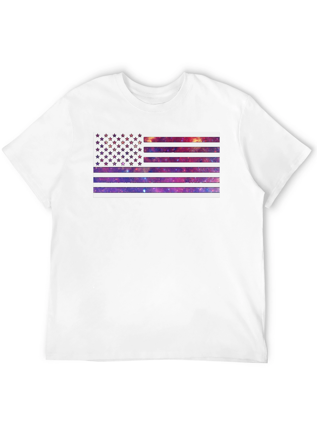 Galaxy American Flag Graphic Tee - Black