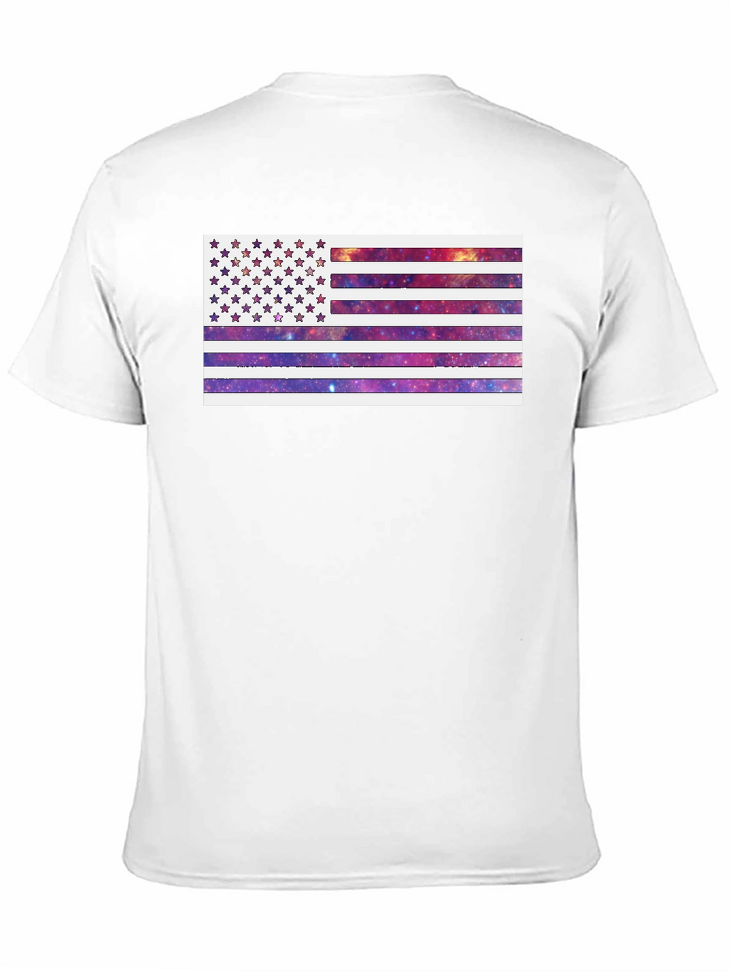 Galaxy American Flag Graphic Tee - Black