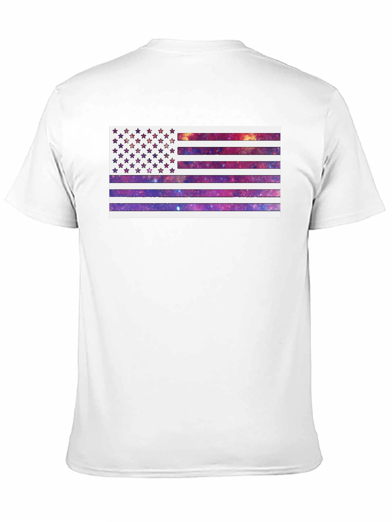 Galaxy American Flag Graphic Tee - Black