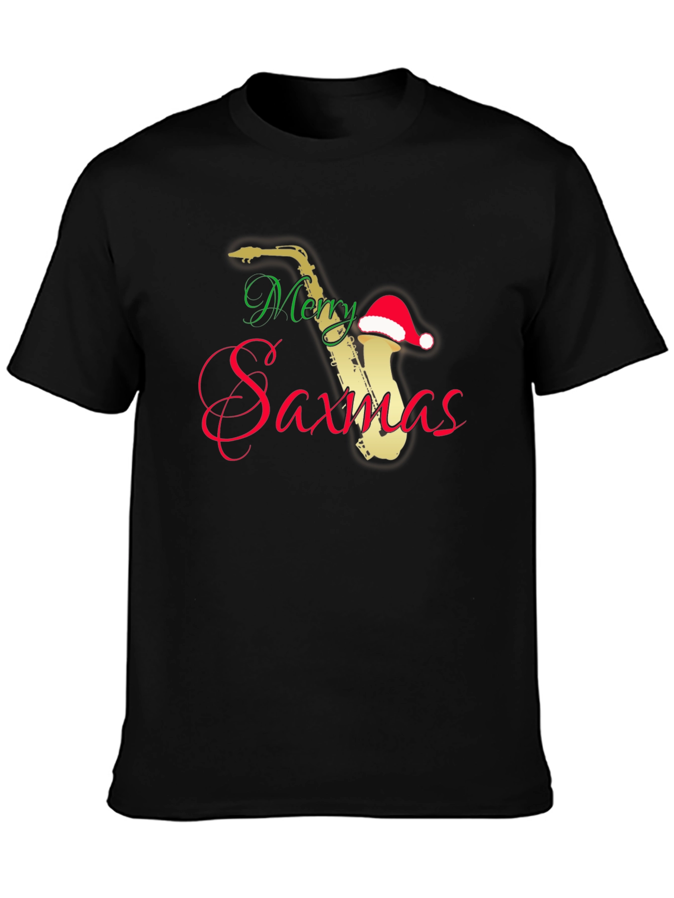 Merry Saxmas T-Shirt - Holiday Saxophone Music Tee