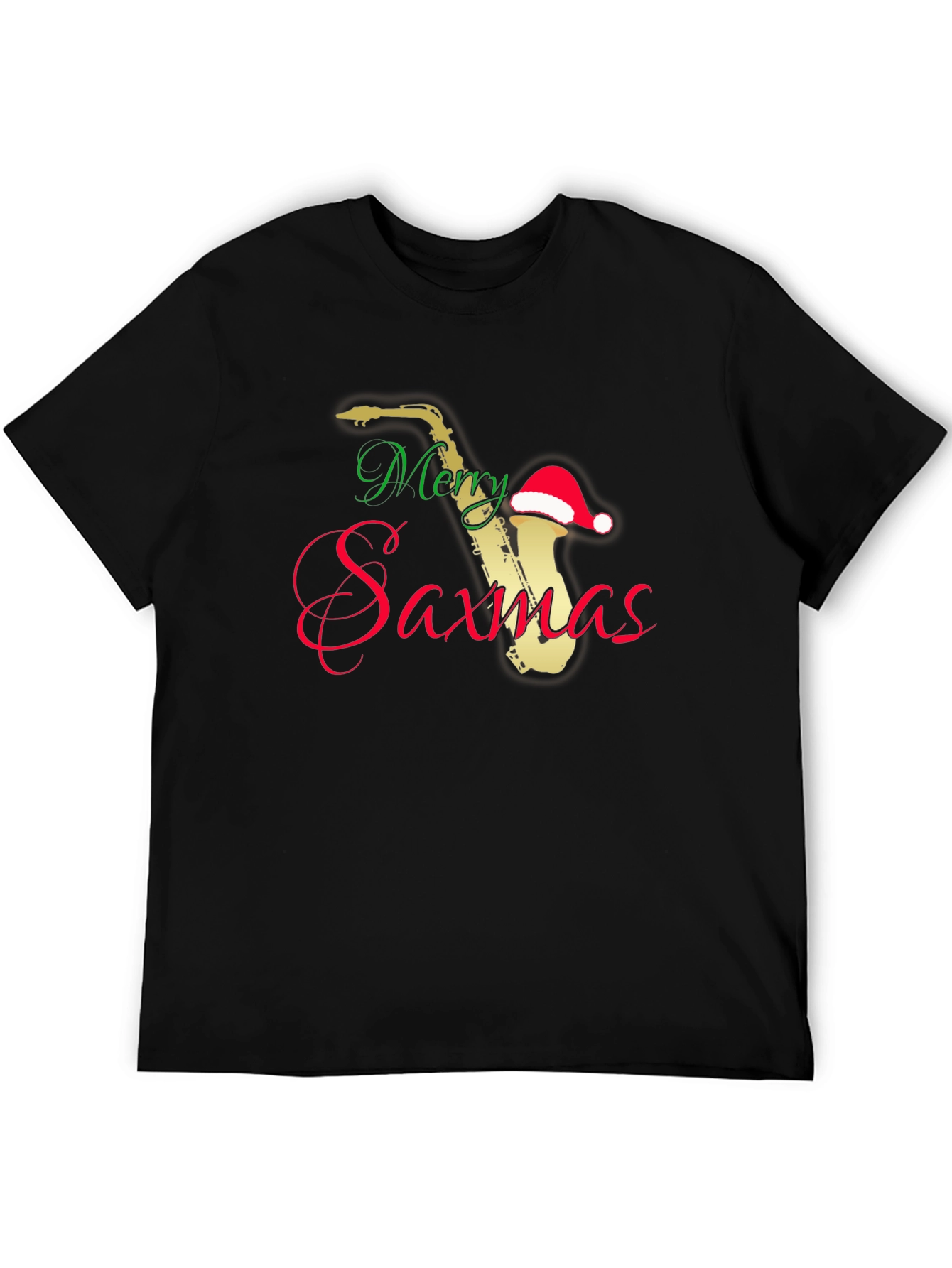 Merry Saxmas T-Shirt - Holiday Saxophone Music Tee