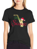 Merry Saxmas T-Shirt - Holiday Saxophone Music Tee