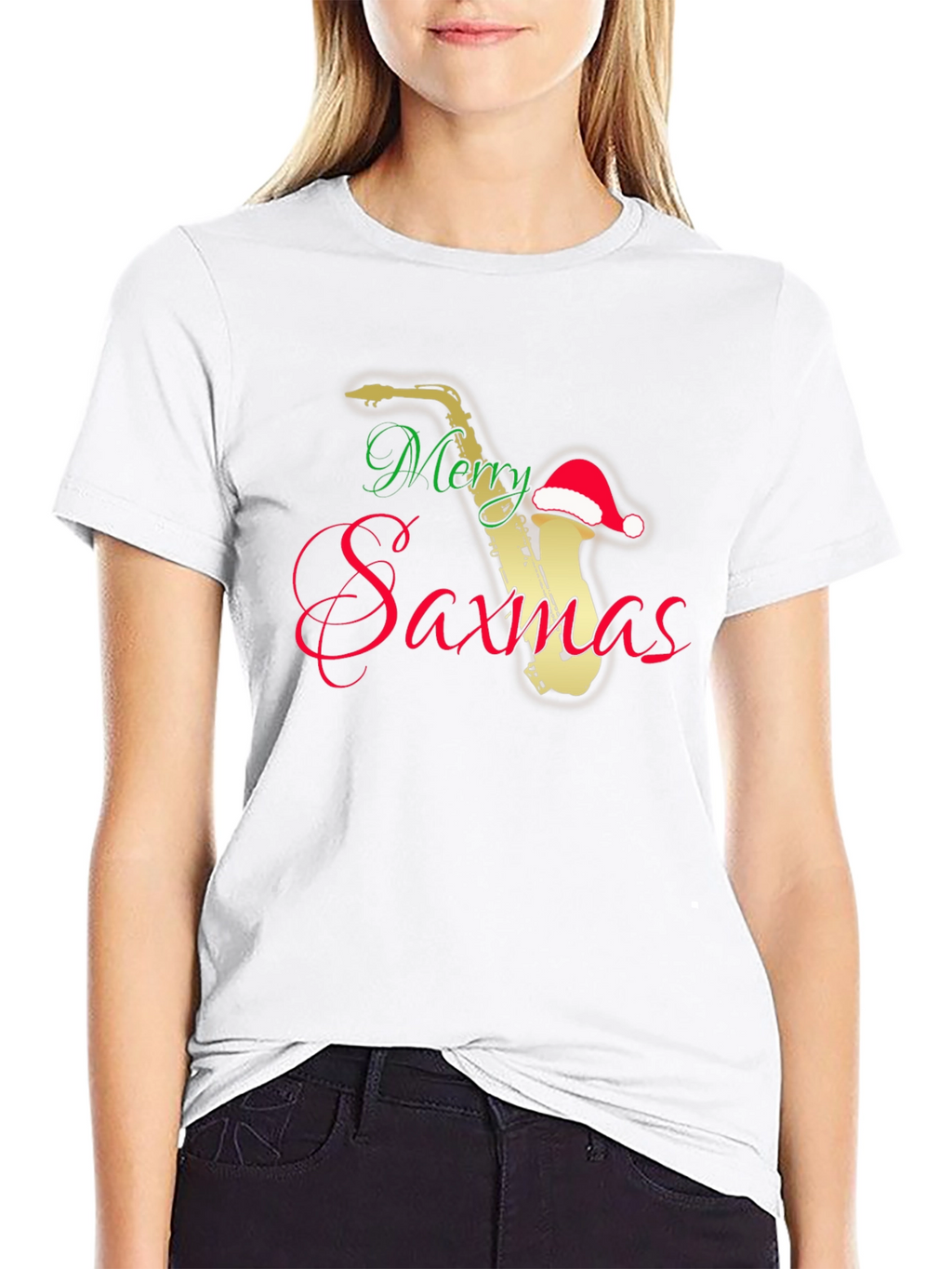 Merry Saxmas T-Shirt - Holiday Saxophone Music Tee