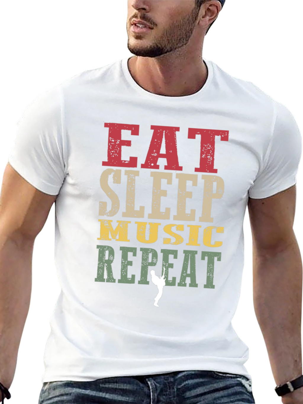 Eat Sleep Music Repeat Graphic Tee