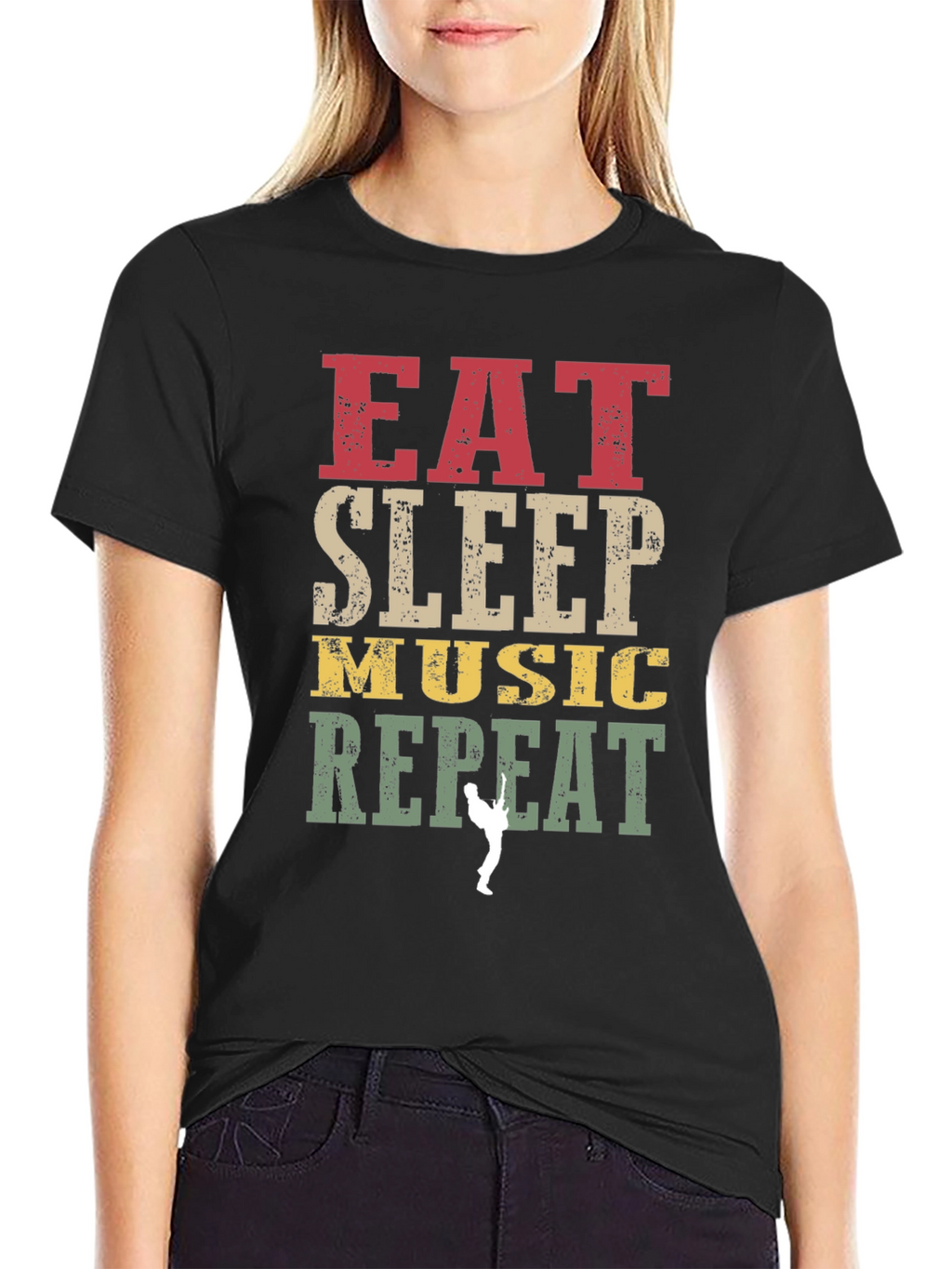 Eat Sleep Music Repeat Graphic Tee