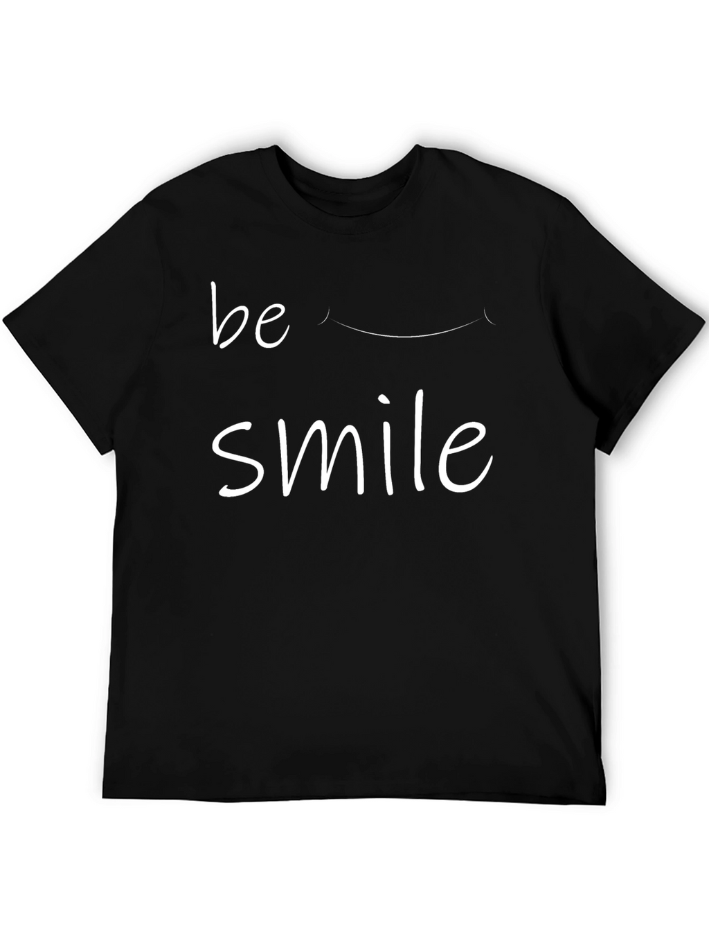 Be Smile T-Shirt - Mens Black Graphic Tee