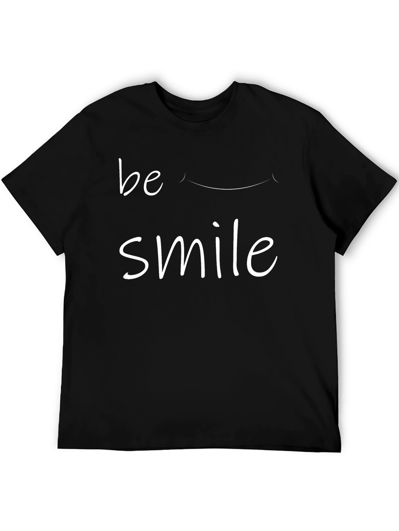 Be Smile T-Shirt - Mens Black Graphic Tee