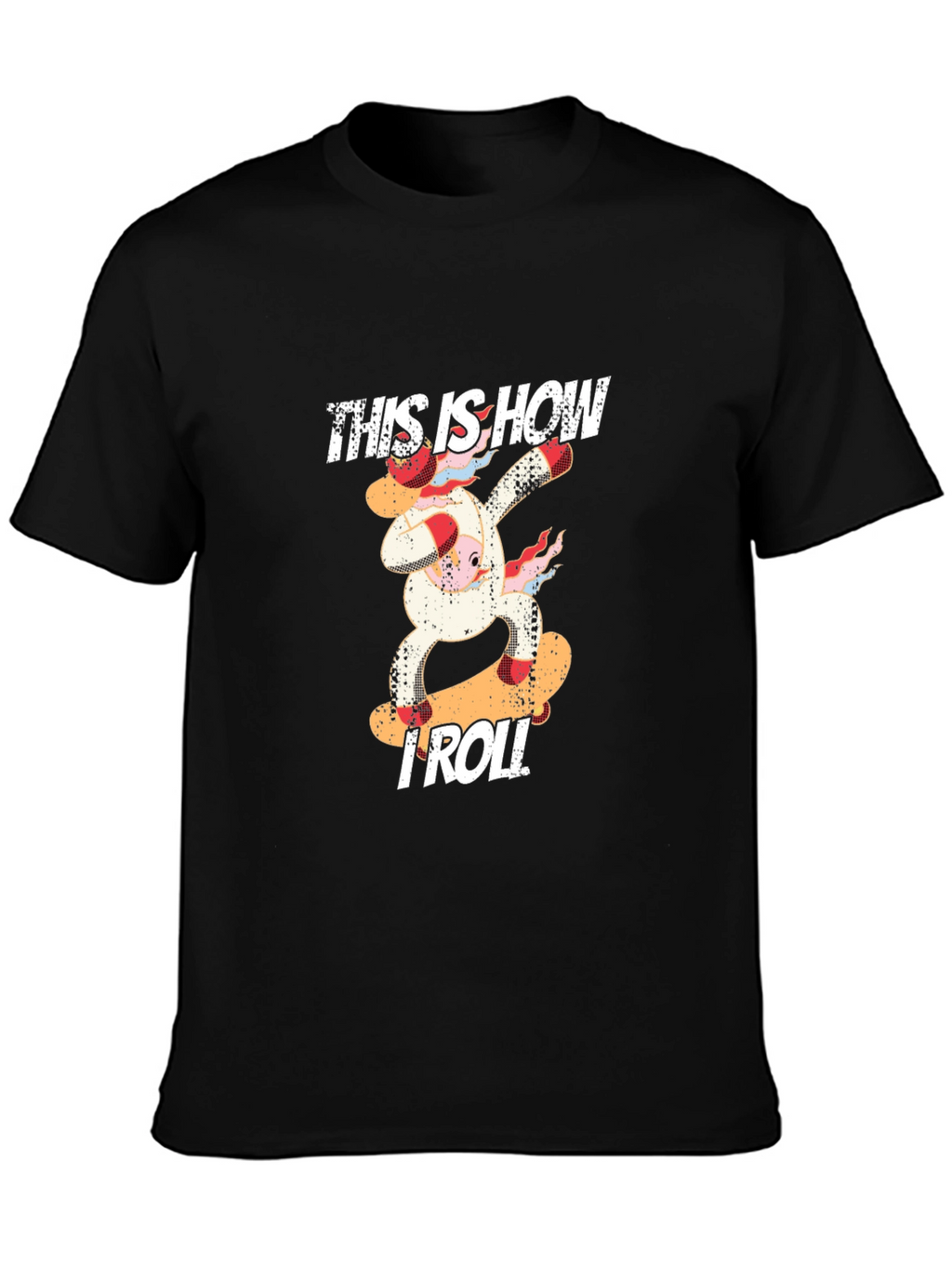 This is How I Roll Cow Skateboard Graphic T-Shirt