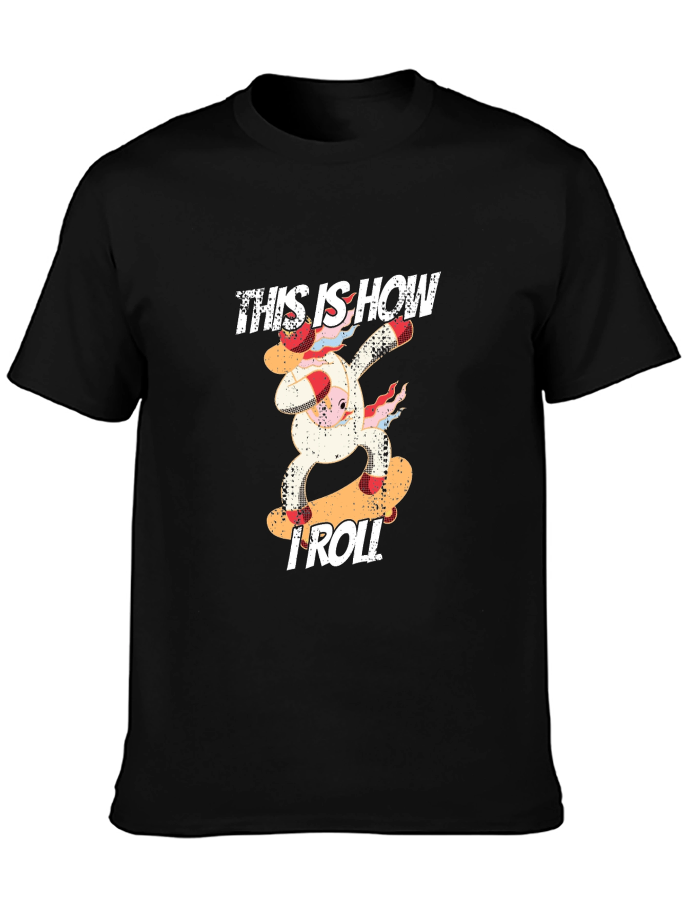 This is How I Roll Cow Skateboard Graphic T-Shirt