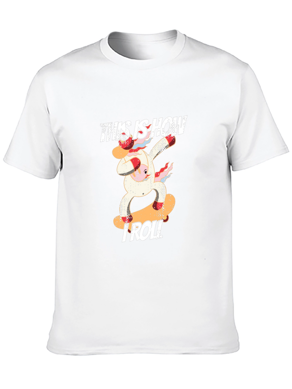 This is How I Roll Cow Skateboard Graphic T-Shirt