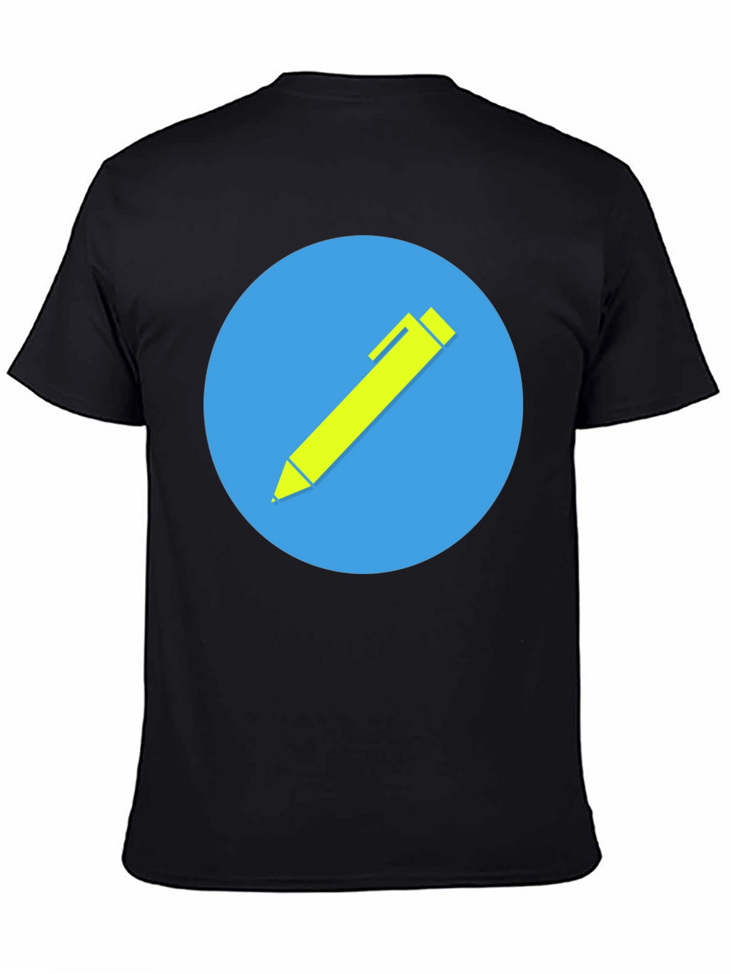 Stylish Black T-Shirt with Creative Pen Graphic