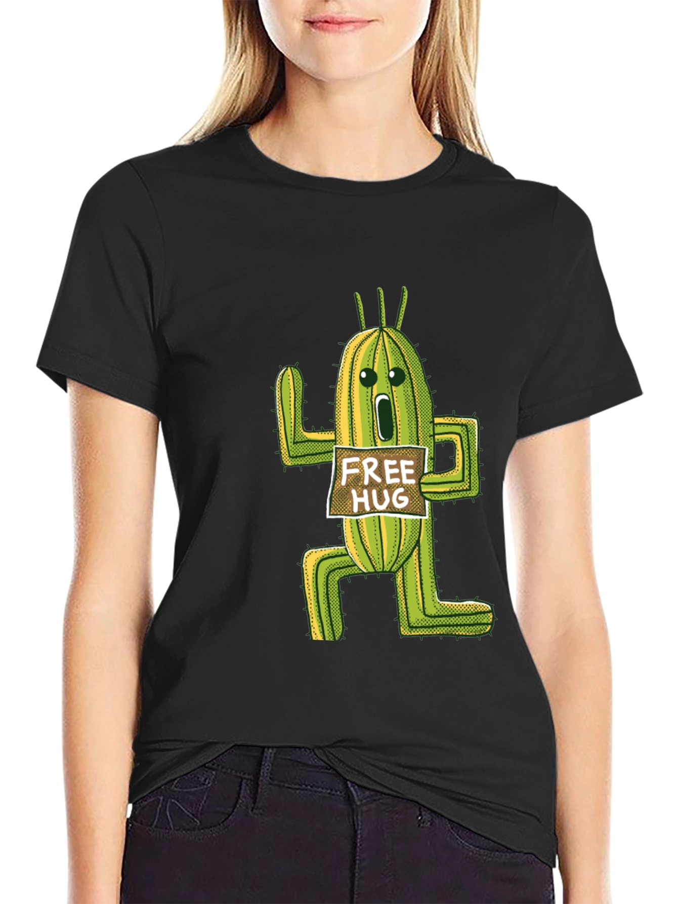 Cactus Free Hug T-Shirt - Funny Graphic Tee