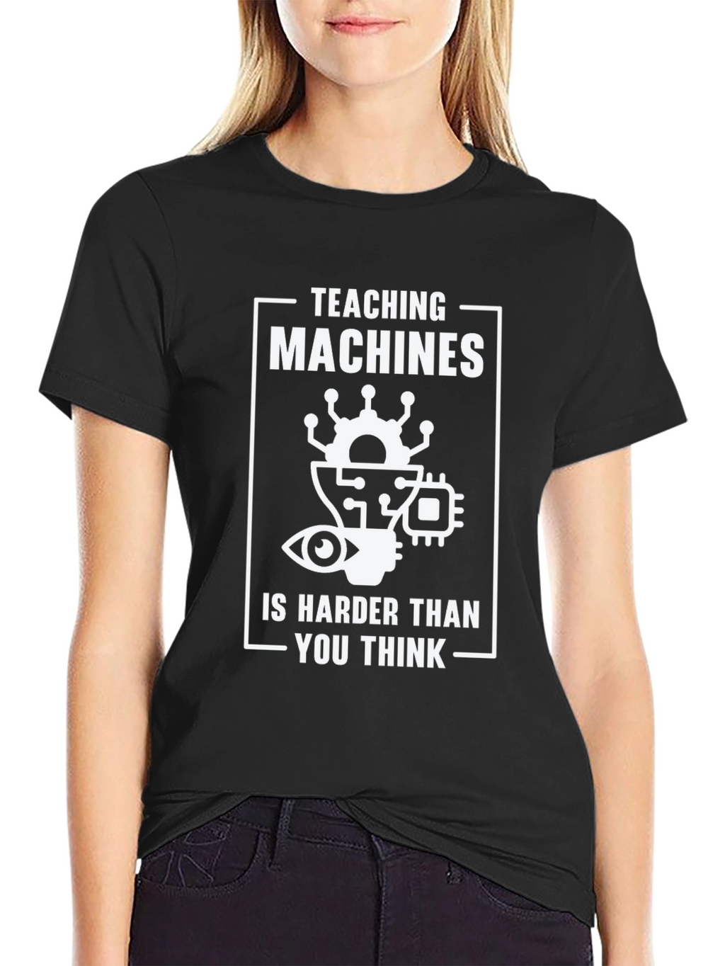 Teaching Machines Funny Black T-Shirt