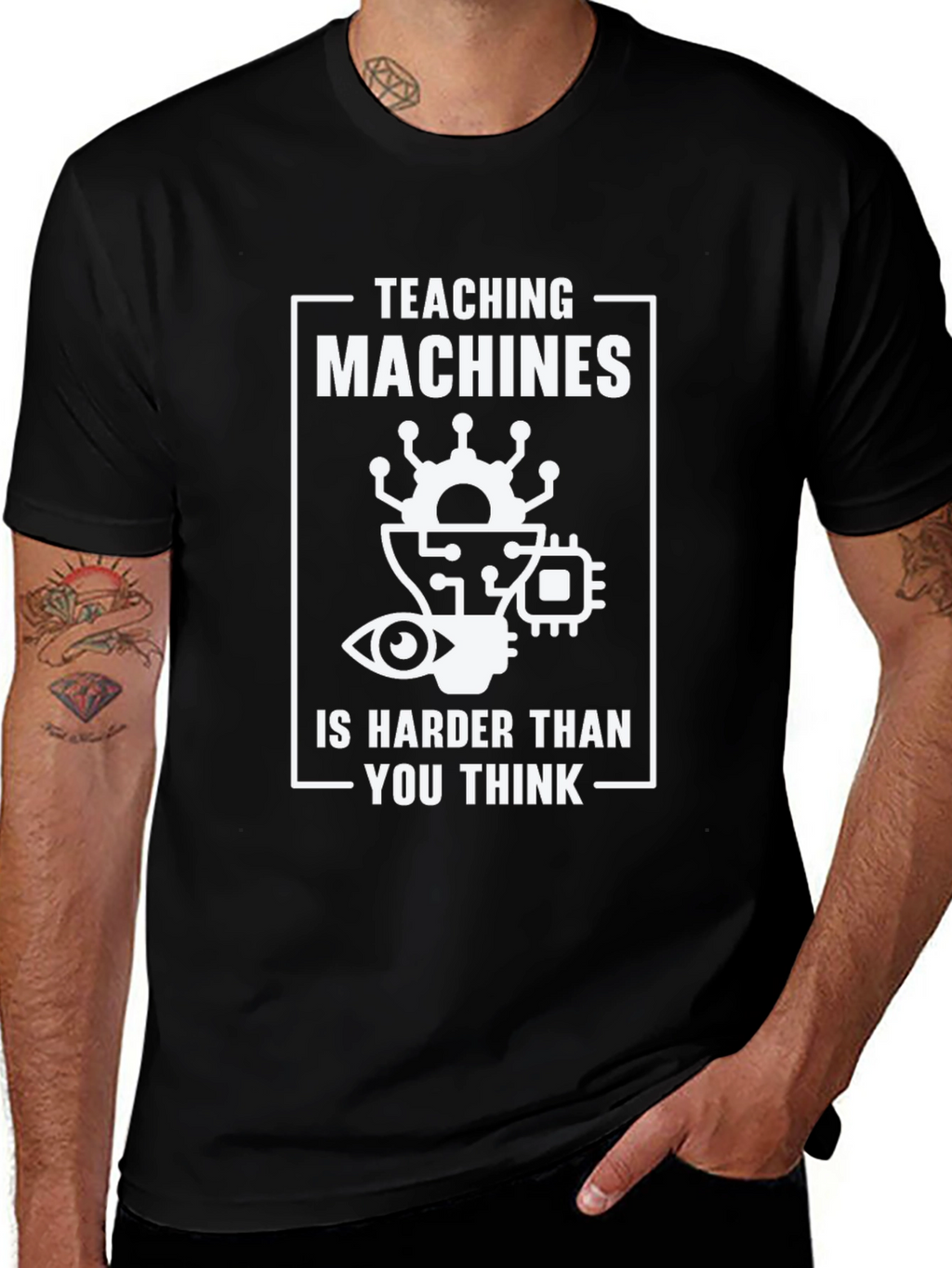 Teaching Machines Funny Black T-Shirt