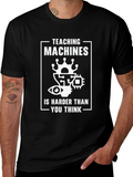 Teaching Machines Funny Black T-Shirt