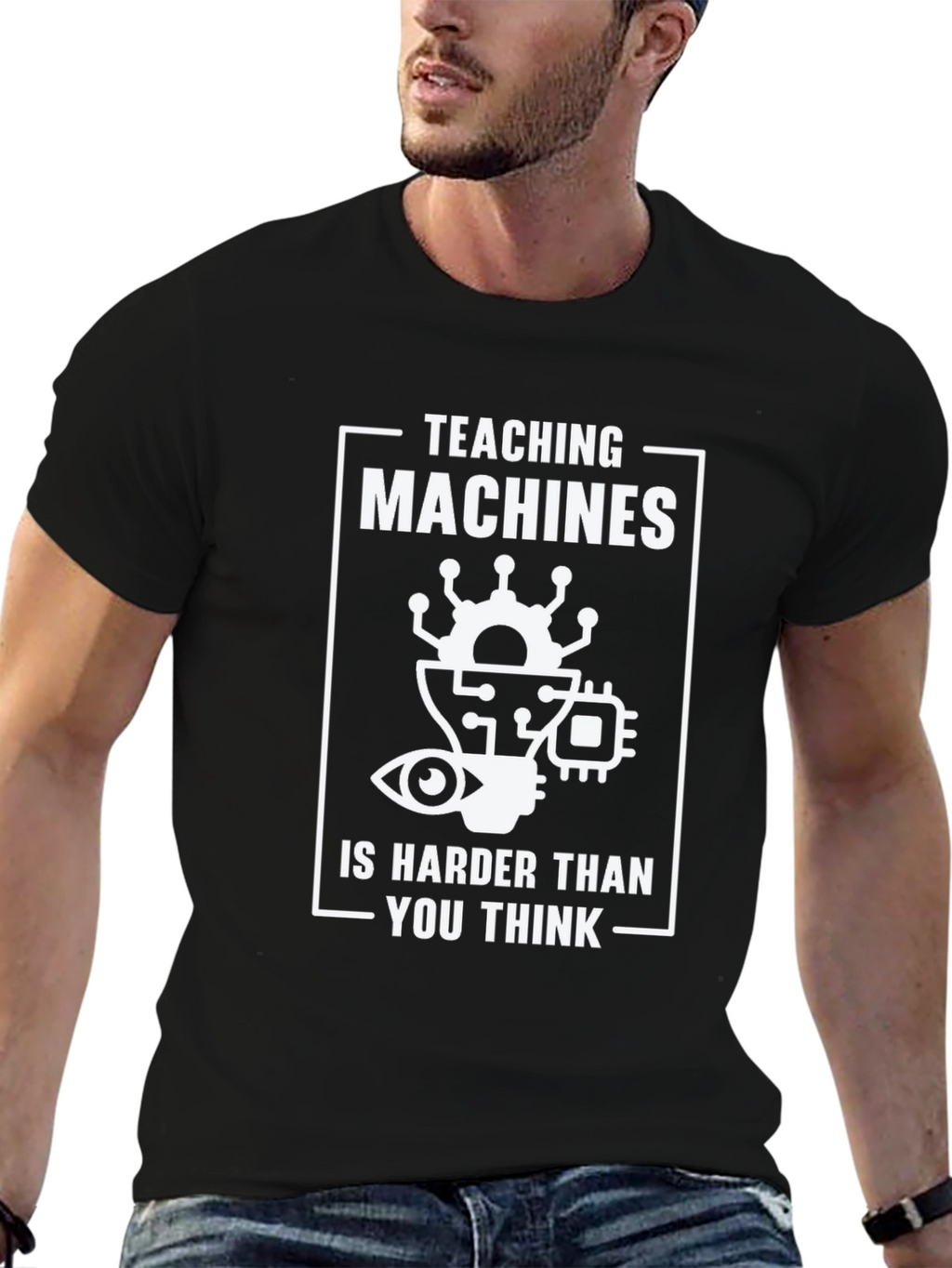 Teaching Machines Funny Black T-Shirt