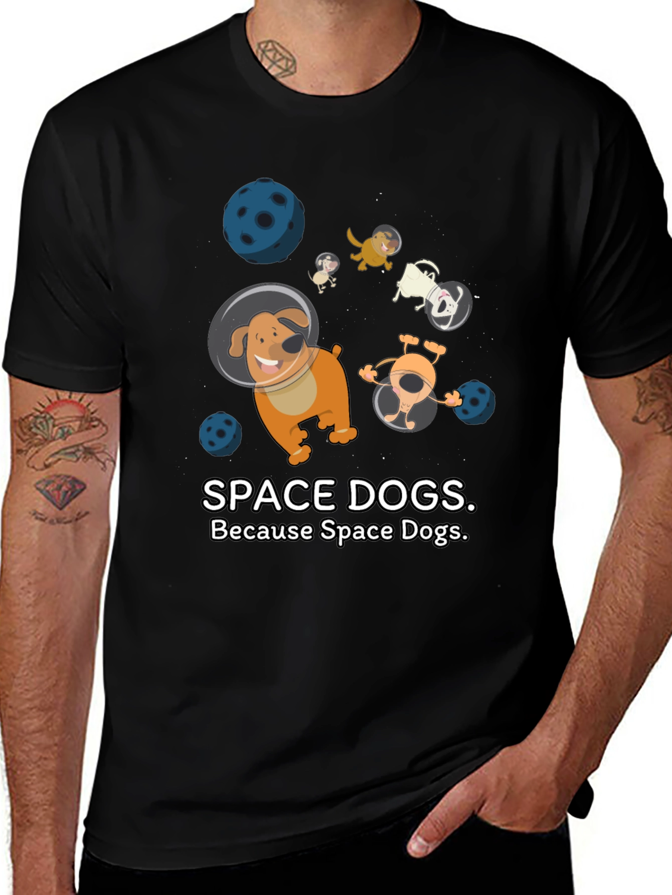 Space Dogs T-Shirt - Unique Graphic Tee