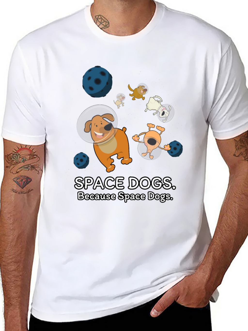 Space Dogs T-Shirt - Unique Graphic Tee