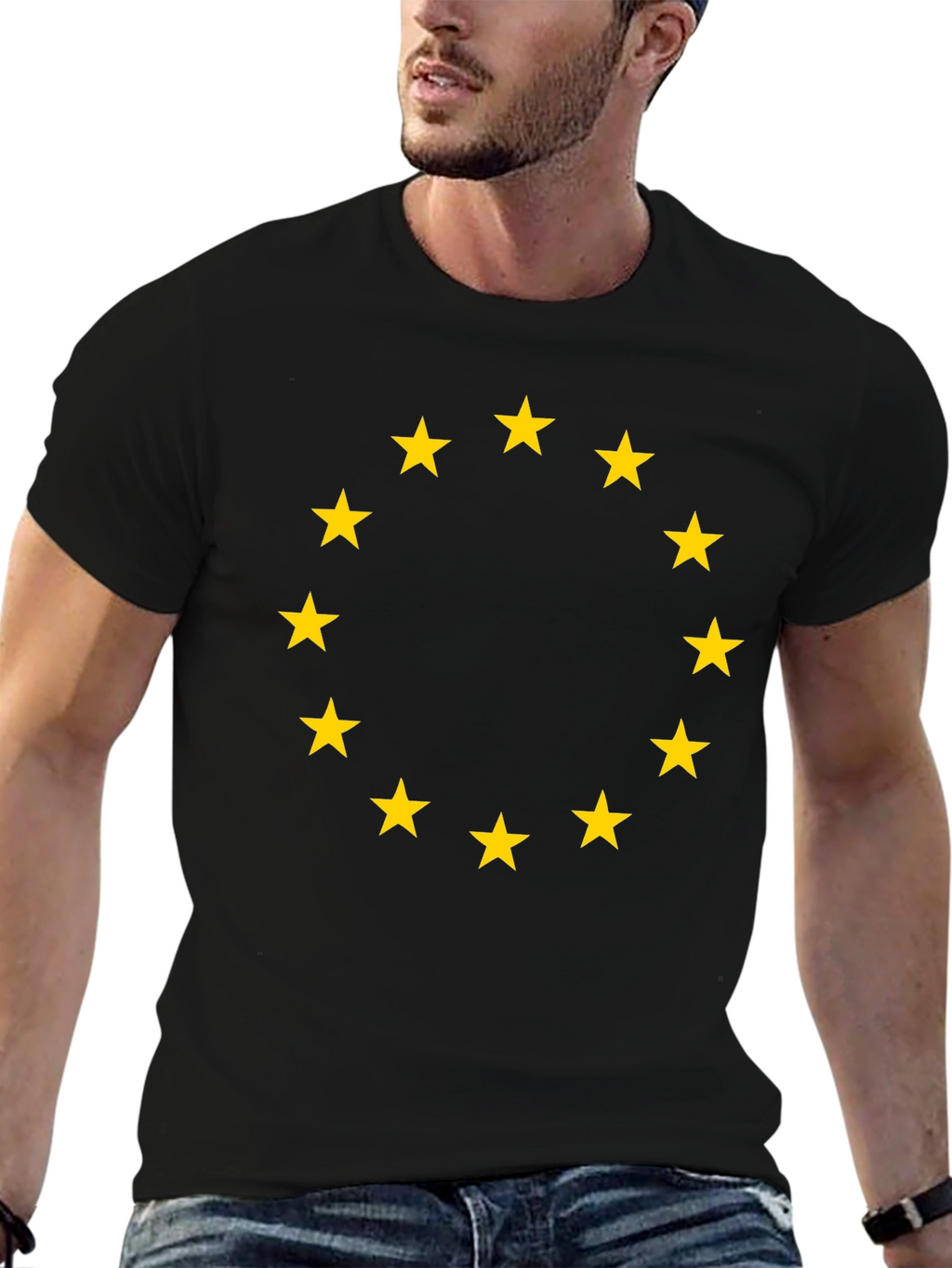 EU Stars Black T-Shirt