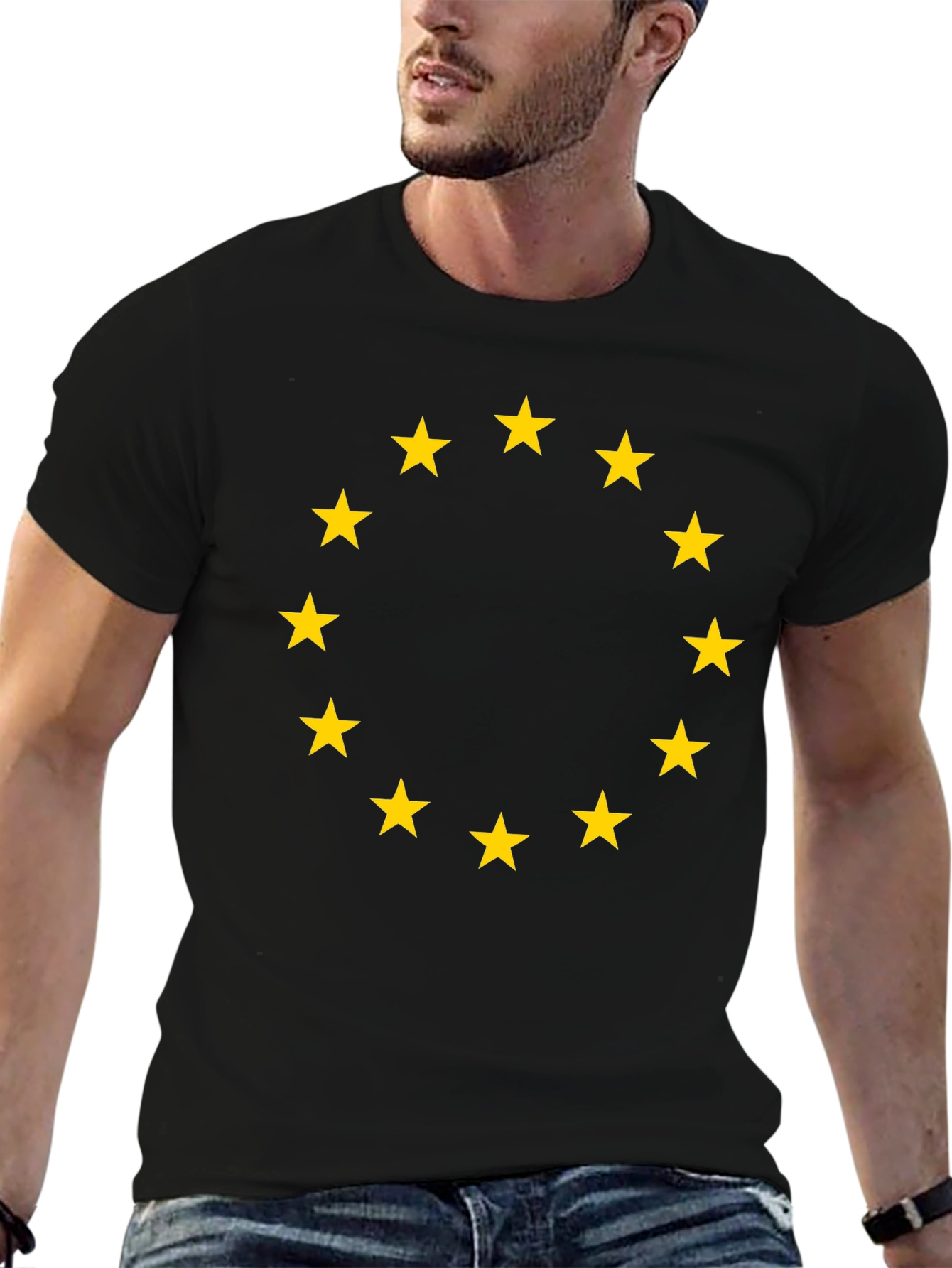 EU Stars Black T-Shirt