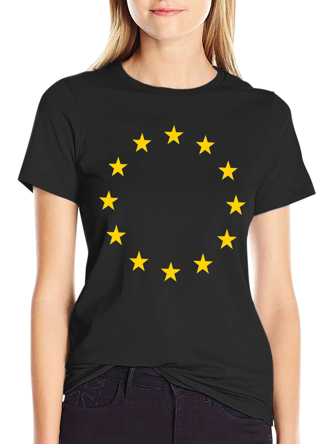 EU Stars Black T-Shirt