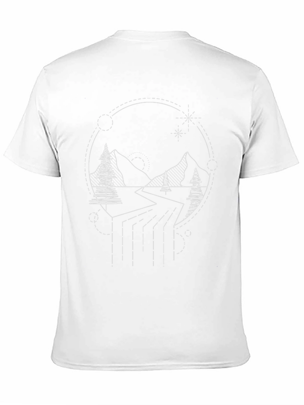 Geometric Mountain Scene Tee