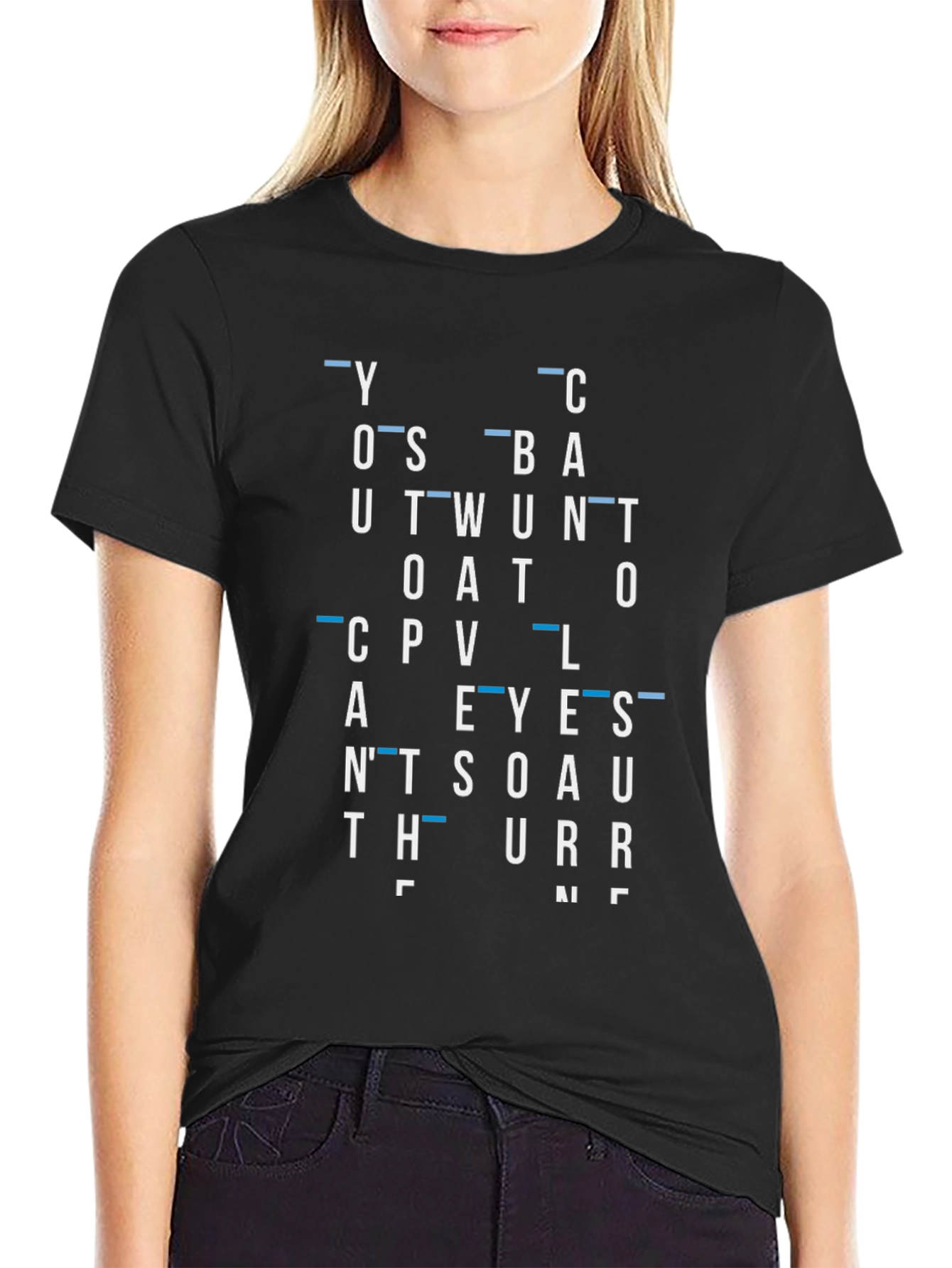 Abstract Word Typography Graphic Print T-Shirt