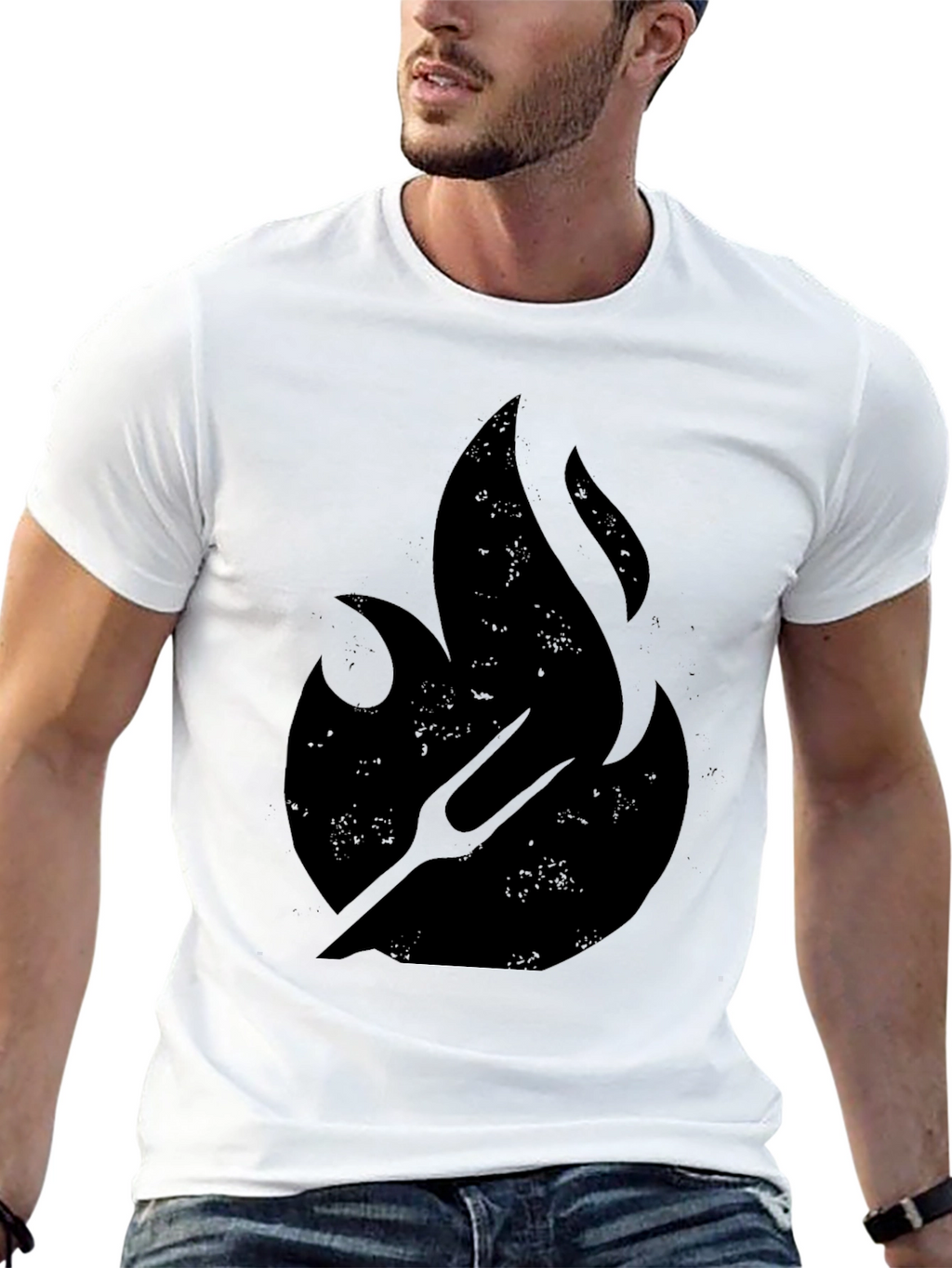Flame & Fork Black T-Shirt