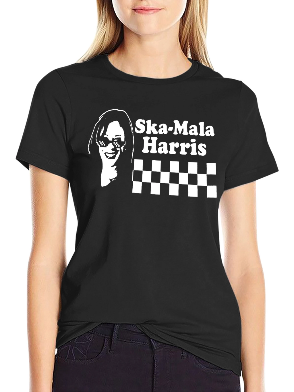 Ska-Mala Harris Graphic Tee - Black Cotton T-Shirt