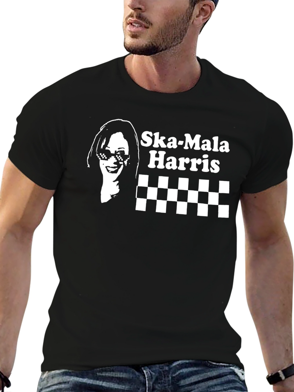 Ska-Mala Harris Graphic Tee - Black Cotton T-Shirt