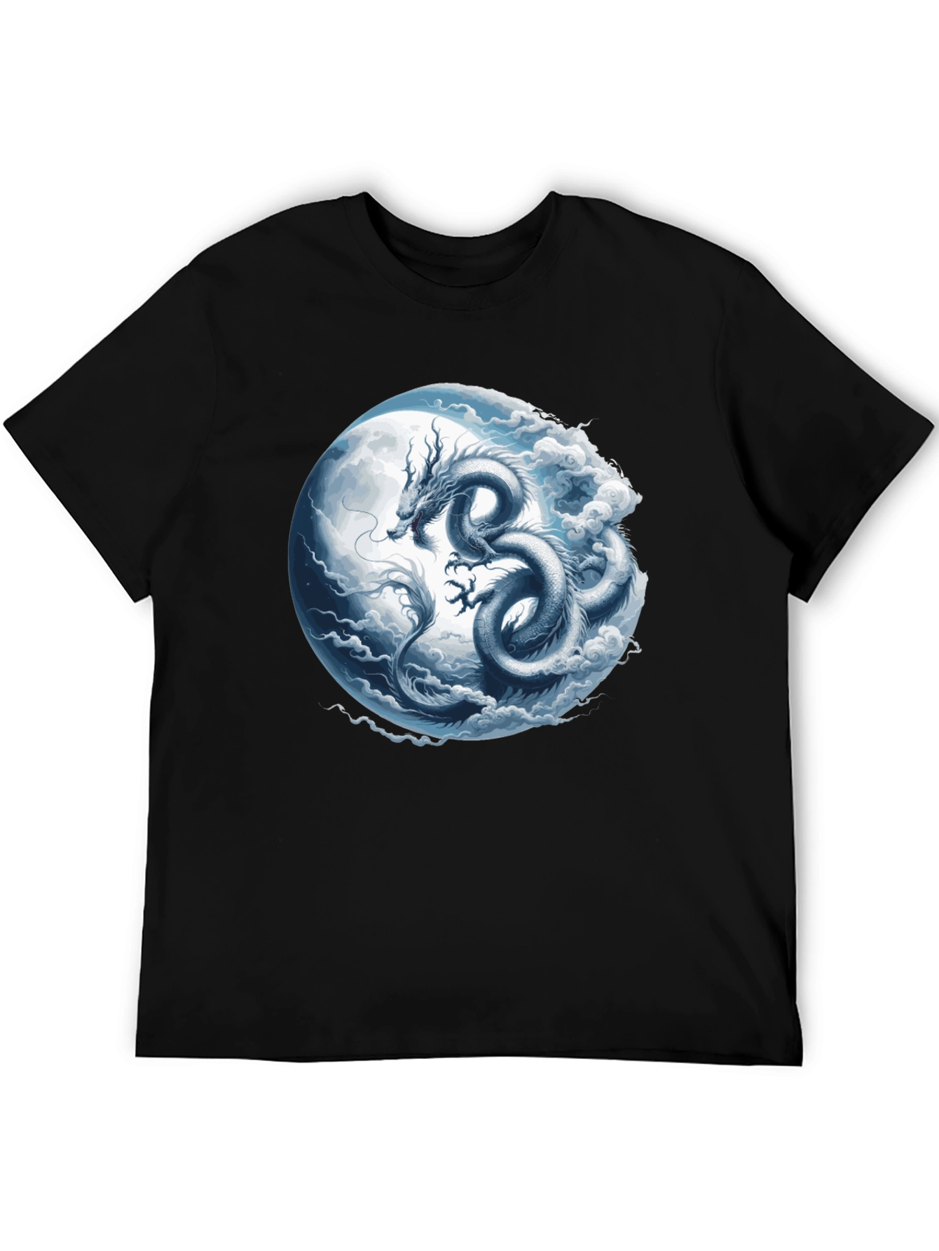 Dragon Moon Graphic T-Shirt - Mens Black Tee