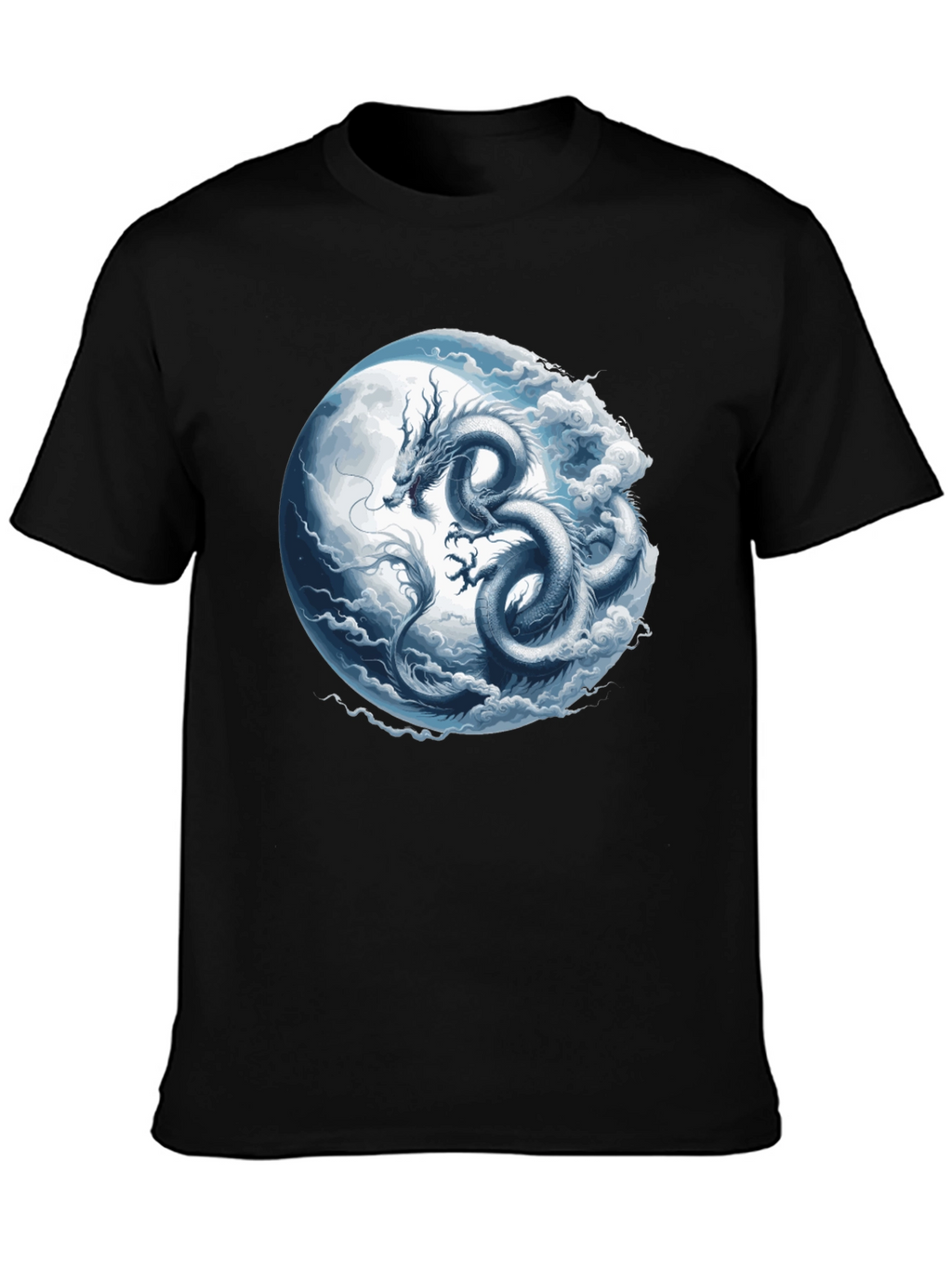Dragon Moon Graphic T-Shirt - Mens Black Tee