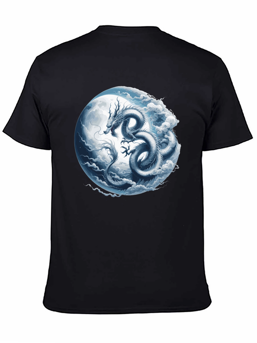 Dragon Moon Graphic T-Shirt - Mens Black Tee