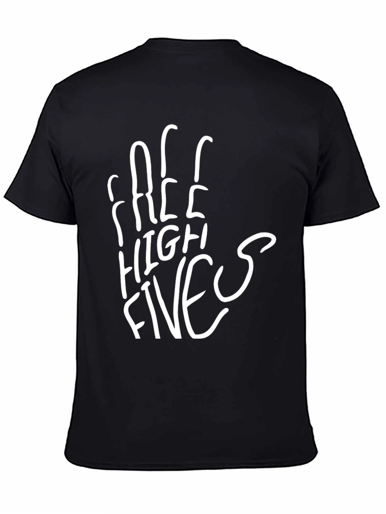Free High Fives Black Tee - Casual Comfort