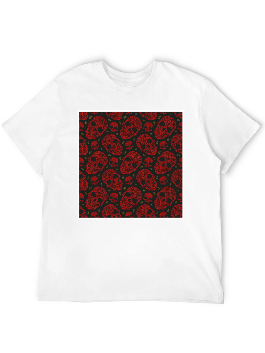 Skull Pattern Mens T-Shirt