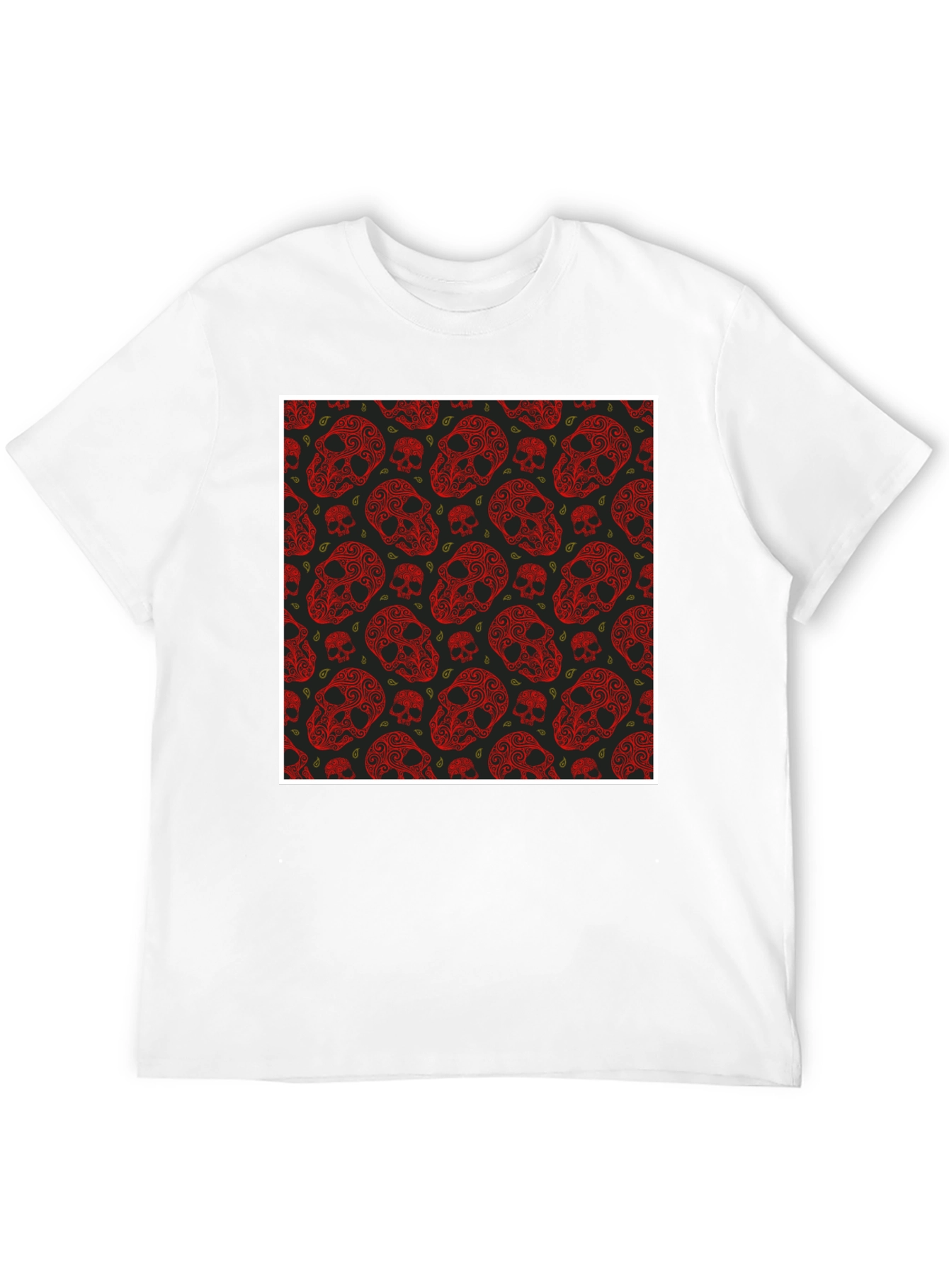 Skull Pattern Mens T-Shirt
