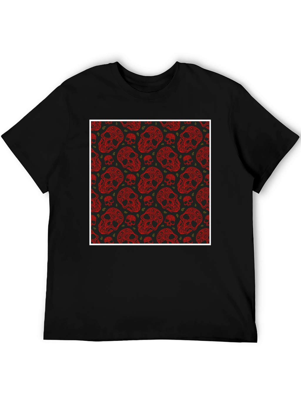 Skull Pattern Mens T-Shirt