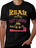 Real Cat Ladies October Birthday T-Shirt