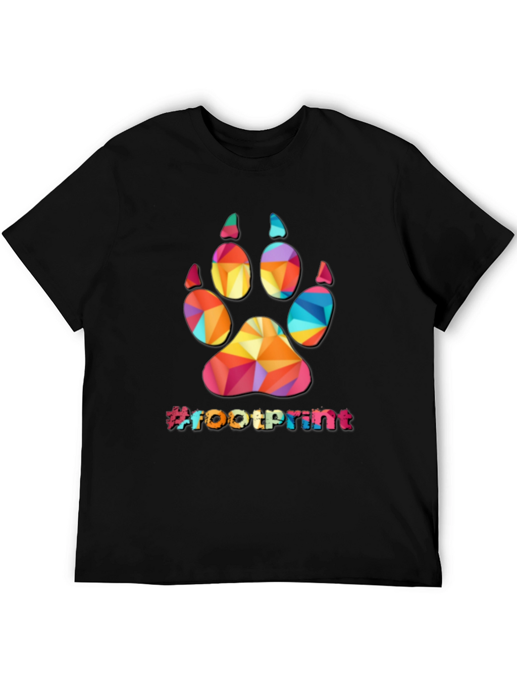 Geometric Paw Print T-Shirt