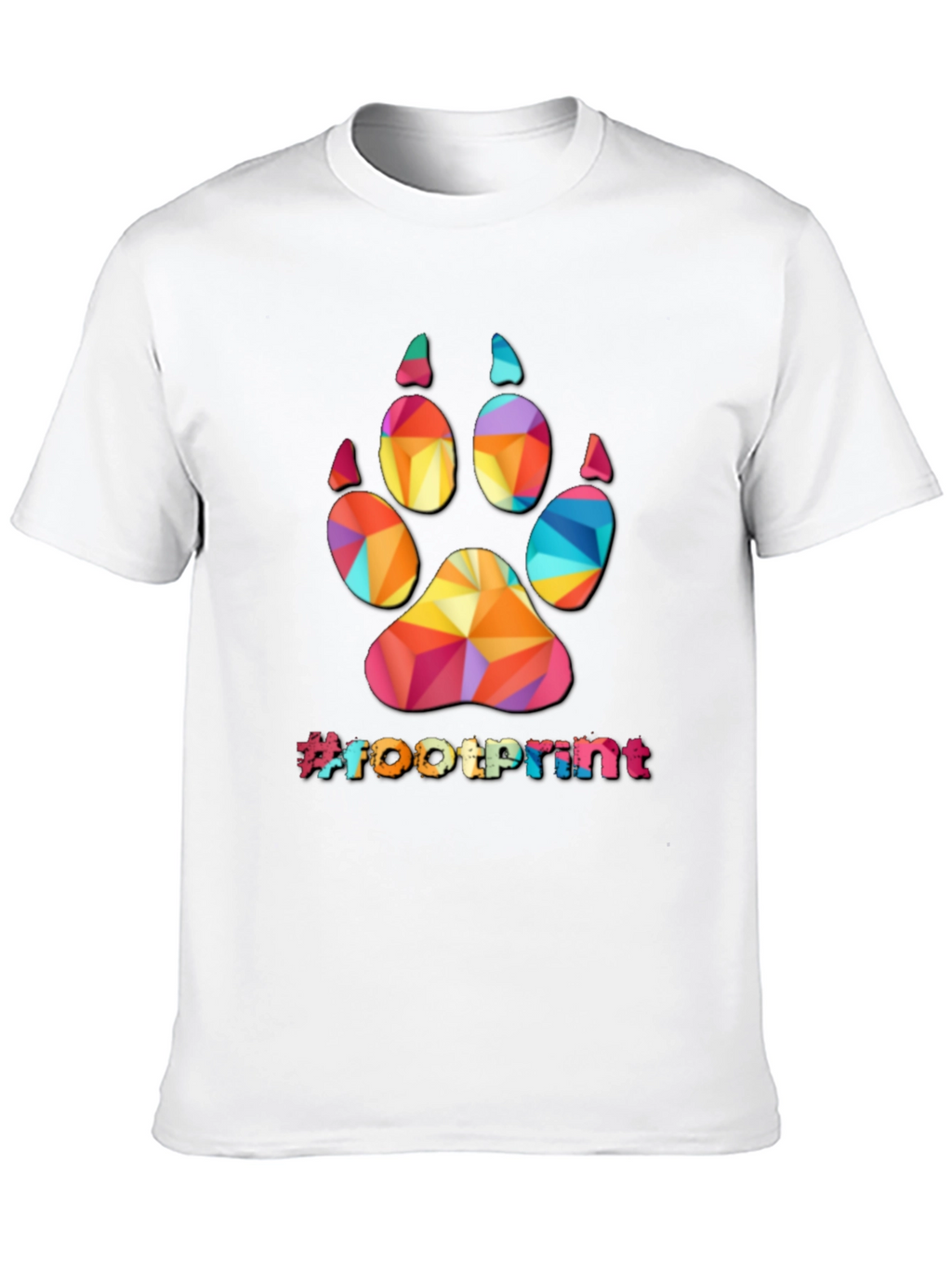 Geometric Paw Print T-Shirt