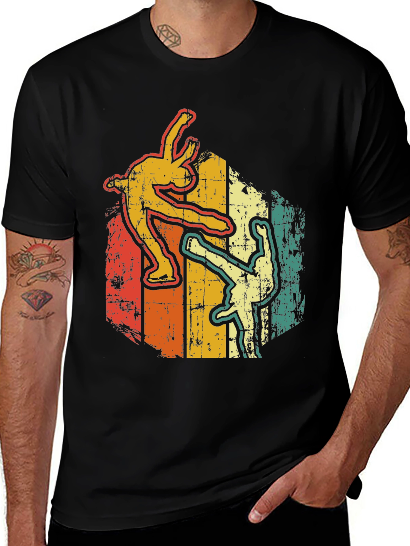 Vintage Wrestling T-Shirt - Retro Wrestler Design