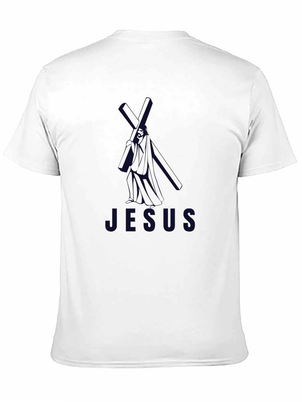 Jesus Graphic Print Black T-Shirt