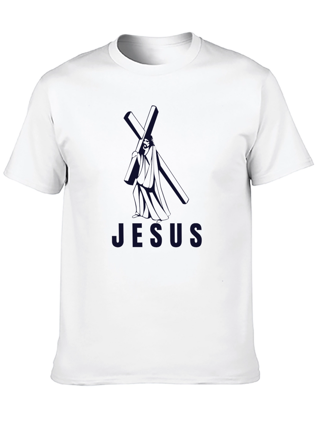 Jesus Graphic Print Black T-Shirt